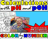 Calculations with pH and pOH - Color By Number