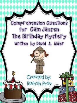 Preview of Cam Jansen The Birthday Mystery Comprehension Questions