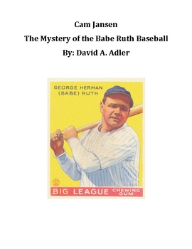 Preview of Cam Jansen The Mystery of the Babe Ruth Baseball Study Guide