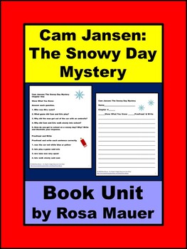 Preview of Cam Jansen: The Snowy Day Mystery Chapter Questions, Proofreading, & Final Quiz