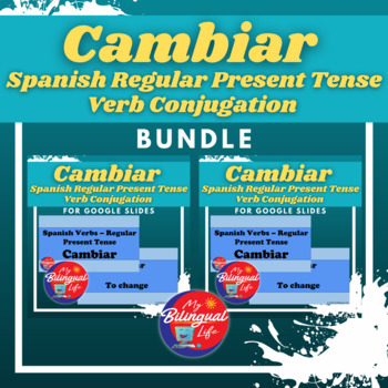 Preview of Cambiar - Spanish Regular Present Tense Verb Conjugation Bundle