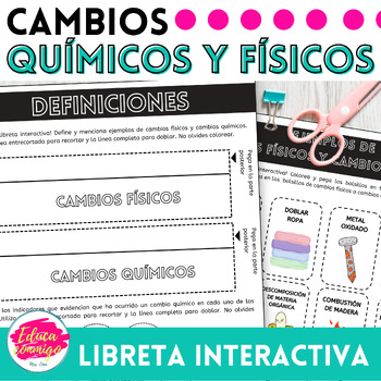 Preview of Cambios químicos y físicos - Physical and chemical change in Spanish - FREE