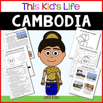 Preview of Cambodia Country Study: Reading & Writing + Google Slides/PPT Distance Learning