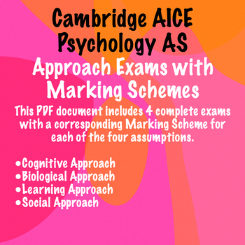 Preview of Cambridge AICE AS Psychology Approach Exams Bundle