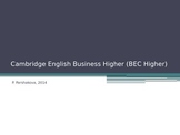 Cambridge English Business Higher (BEC Higher)