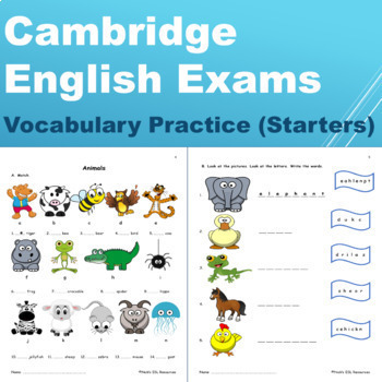 Preview of Cambridge English Exams - Vocabulary Practice - Worksheet Pack - Starters-(AmE)