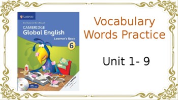 Preview of Cambridge Global English Secondary ESL Vocabulary Practice Stage 6