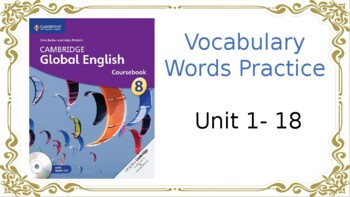 Preview of Cambridge Global English Secondary ESL Vocabulary Practice Stage 8