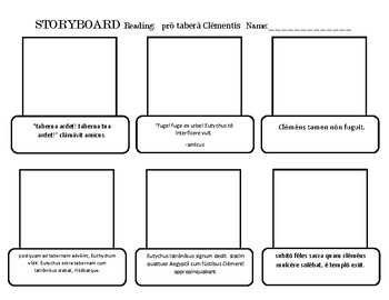 Preview of Cambridge Latin Course Stage 18: pro taberna Clementis Storyboard