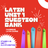 Cambridge Latin Course: Unit 1 Review Question Bank (compa