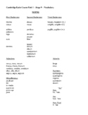 Cambridge Latin Stage 9 - vocablary, Review exercises, Quizzes