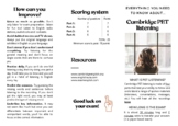 Cambridge PET - listening brochure (ESL B1 level)