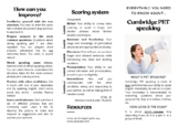 Cambridge PET - speaking brochure (ESL B1 level)