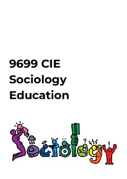 Preview of Cambridge Sociology (9699) A-Level Education Revision Workbook