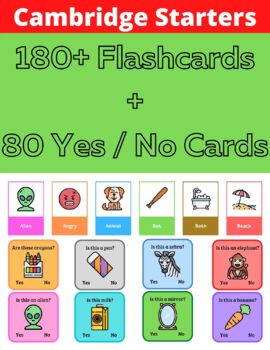 180 cambridge starters flashcards 80 yes no cards by play teach learn