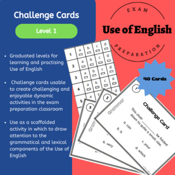 Preview of Cambridge exam Task Cards - Use of English FCE CAE