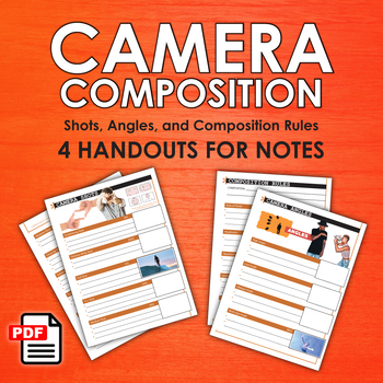 Preview of Camera Composition for Film - Camera Shots and Angles - 4 Handouts for Notes