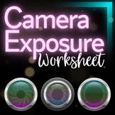 Camera Exposure Printable Worksheet- Aperture, Shutter Spe