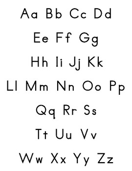 Camera Friendly Alphabet Chart *Distance Learning* by Gwen Jellerson