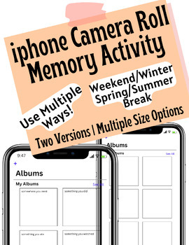 Preview of Camera Roll | Holidays/Weekend/Breaks/Events | Classroom Community
