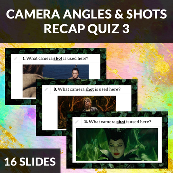 Preview of Camera Angles and Shots Cinematic Film Techniques Recap Quiz 3