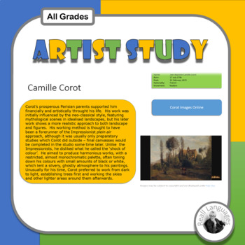 Preview of Camille Corot.  Looking and Creating: activities inspired by artists