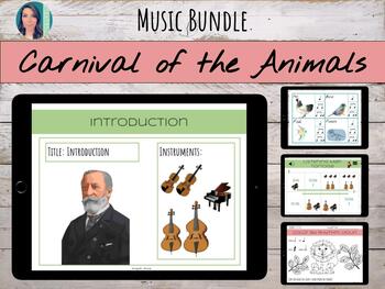 Preview of Camille Saint-Saens "Carnival of the Animals" Music Class Lessons Bundle