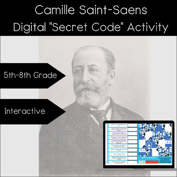 Preview of Camille Saint-Saëns, Digital Activity, Music Composers, Substitute Activities