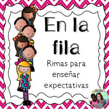 Preview of En la fila - Spanish classroom management poems for lining up