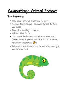 Camouflage Project by Teodora Eaton | TPT
