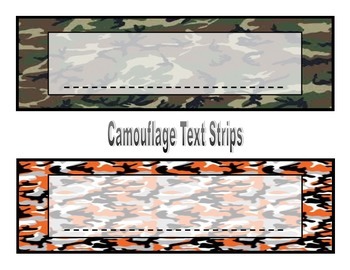 Preview of Camouflage Text Strips