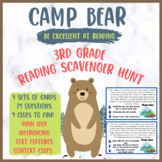 Camp BEAR - Camp Themed Reading Scavenger Hunt - 3rd Grade