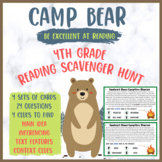 Camp BEAR - Camp Themed Reading Scavenger Hunt - 4th Grade