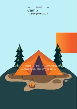 Preview of Camp Flyer (Editable and fillable resource)