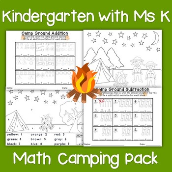 Camping Color by Number  Practice Math Skills with a Fun Theme