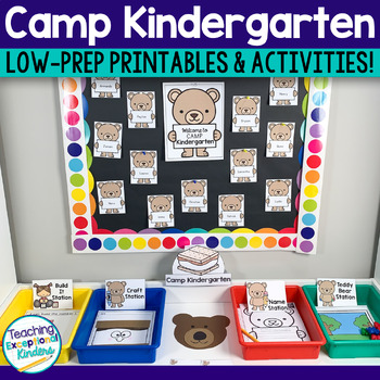 Preview of Camp Kindergarten Activities and Printables for Kindergarten Roundup