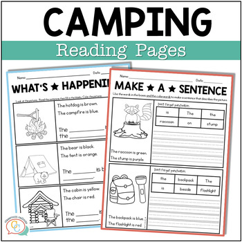 Camping Theme Activities - Camping Worksheets by Carrie Lutz | TpT