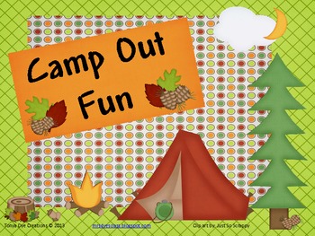 Camp Out Fun by Tonya's Take On Teaching | Teachers Pay Teachers