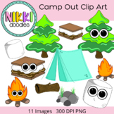 Camp Out Theme Digital Clip Art Sticker