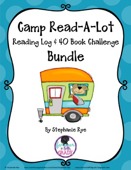 Preview of Camp Read-A-Lot Reading Journal & 40 Book Challenge Set