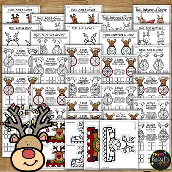 Christmas Reindeer Activities Fun and Games Math | Literacy | Crafts