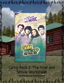 Preview of Camp Rock 2: The Final Jam Movie Worksheet