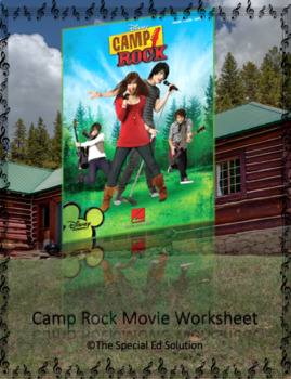 Preview of Camp Rock Movie Worksheet