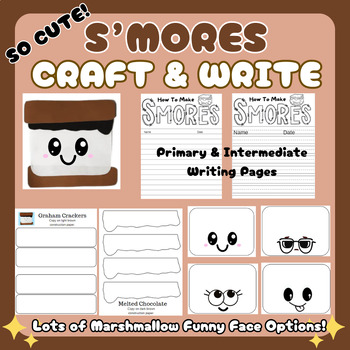 Preview of Camp S'mores Craft & Write End of Year Camp Theme Summer Theme & BONUS PAGES