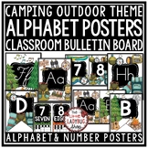 Camping Theme Classroom Decor Print & Cursive Alphabet Pos
