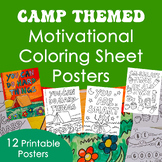 Camp Theme Collaborative Coloring Sheet Posters for Classr