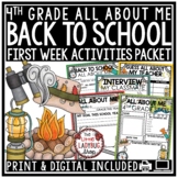 Camp Theme First Week Back To School Activities 4th Grade 