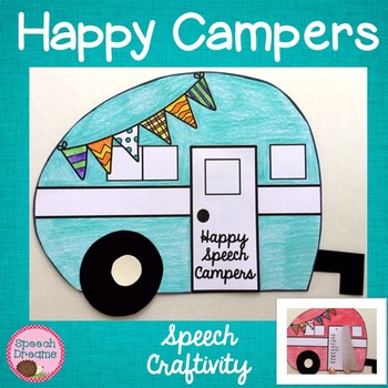 Preview of Camper Speech and Language Therapy Craft 