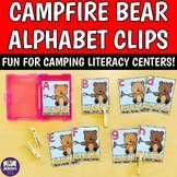 Campfire Bear Alphabet Matching Clip Cards - Preschool Kin