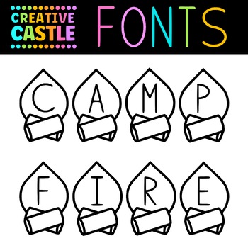 Preview of Campfire Camping Font for Personal or Commercial Use